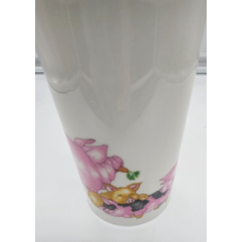 Cute Pig Family Mug White Porcelain Coffee Tea Cup Adorable Farm Animal Design - Picture 10 of 14